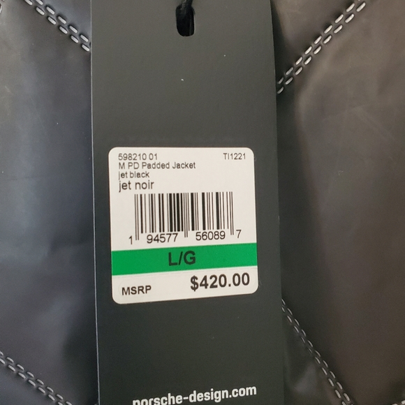 NWT Puma x Porsche Design Mens padded jacket jet black sz L $420 - Picture 4 of 9